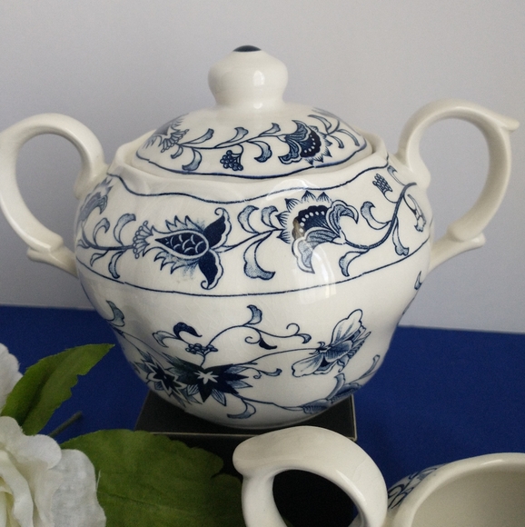 Vtg Double Phoenix Sugar Bowl & Creamer - Picture 2 of 8